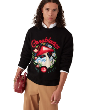 Cotton Embroidered Mushroom Jumper