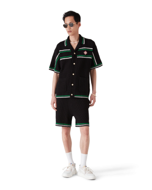 Tennis Short Sleeve Crochet Shirt