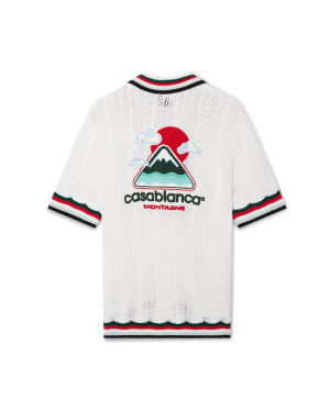 Cotton Montagne Ondulee Short Sleeve Crochet Shirt