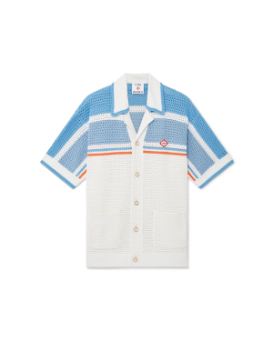 Cotton Tennis Short Sleeve Crochet Shirt