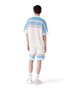 Cotton Tennis Short Sleeve Crochet Shirt
