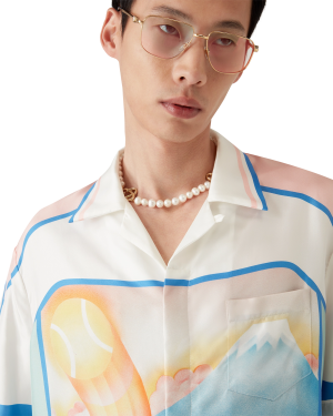 Fuji Dream Short Sleeve Silk Shirt