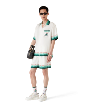 Montagne Ondul??e Short Sleeve Silk Shirt