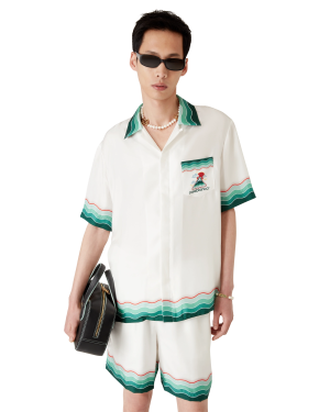 Montagne Ondul??e Short Sleeve Silk Shirt