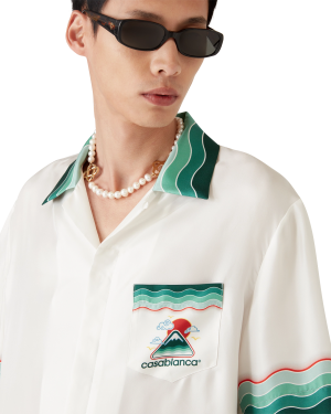 Montagne Ondul??e Short Sleeve Silk Shirt