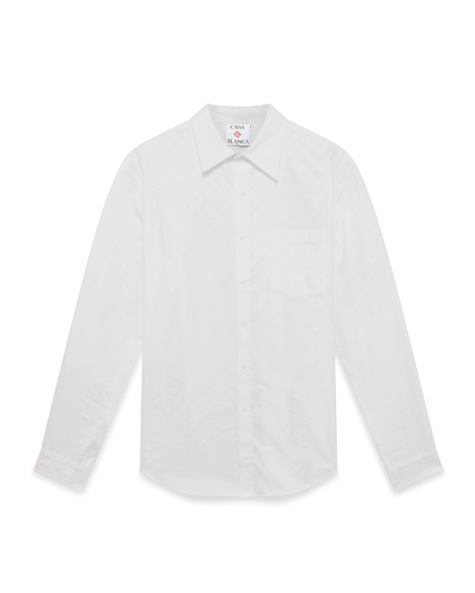 Cotton Monogram Jacquard Oxford Shirt
