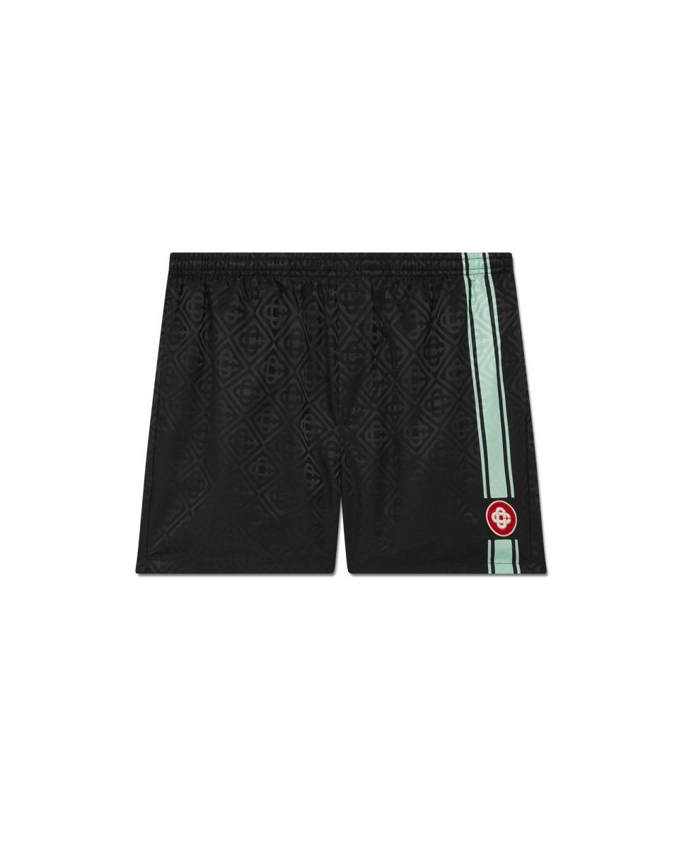 Monogram Jacquard Stripe Swim Shorts
