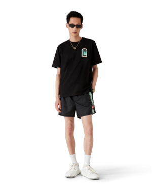 Monogram Jacquard Stripe Swim Shorts