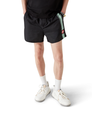 Monogram Jacquard Stripe Swim Shorts