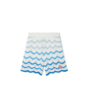 Wavy Gradient Crochet Shorts