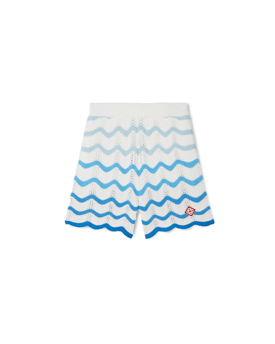 Wavy Gradient Crochet Shorts