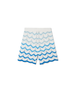 Wavy Gradient Crochet Shorts