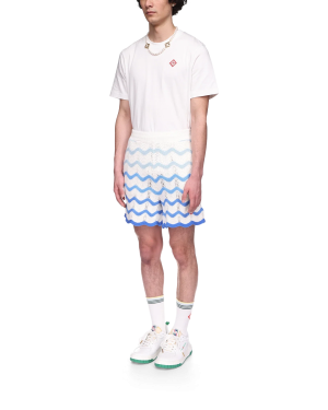 Wavy Gradient Crochet Shorts