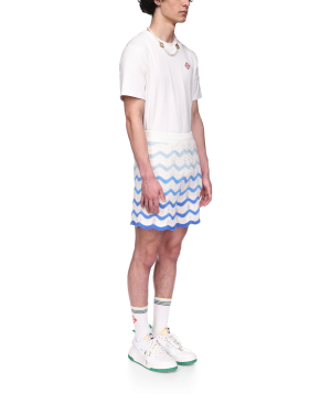 Wavy Gradient Crochet Shorts