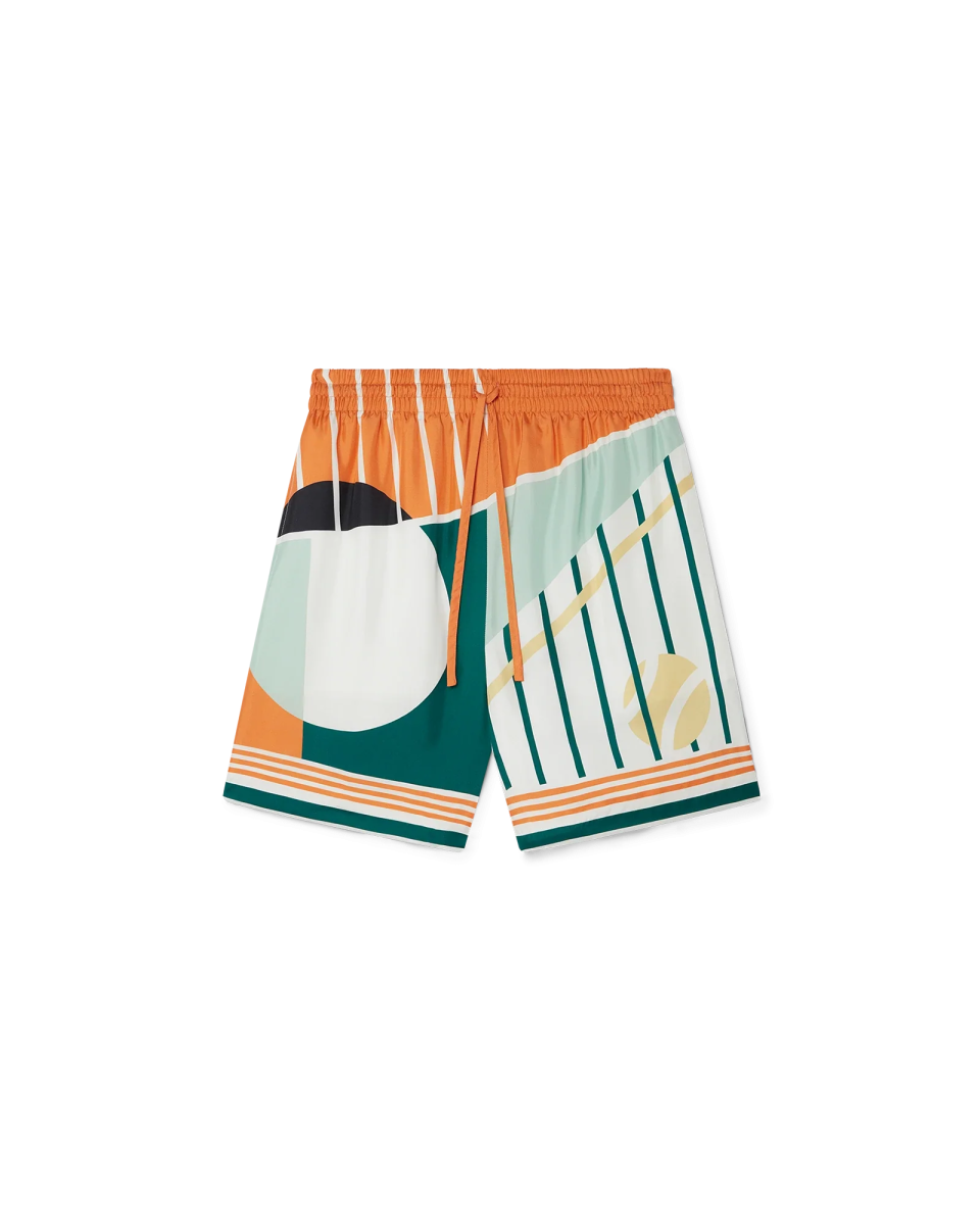 Court Abstrait Silk Shorts