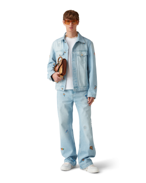 Embroidered Motif Denim Jacket