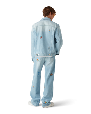 Embroidered Motif Denim Jacket