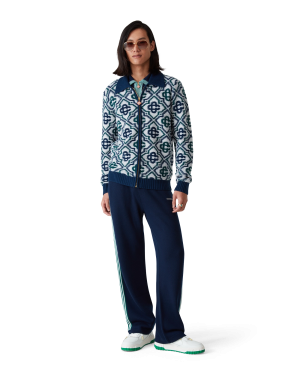 Monogram Knit Zip Jumper