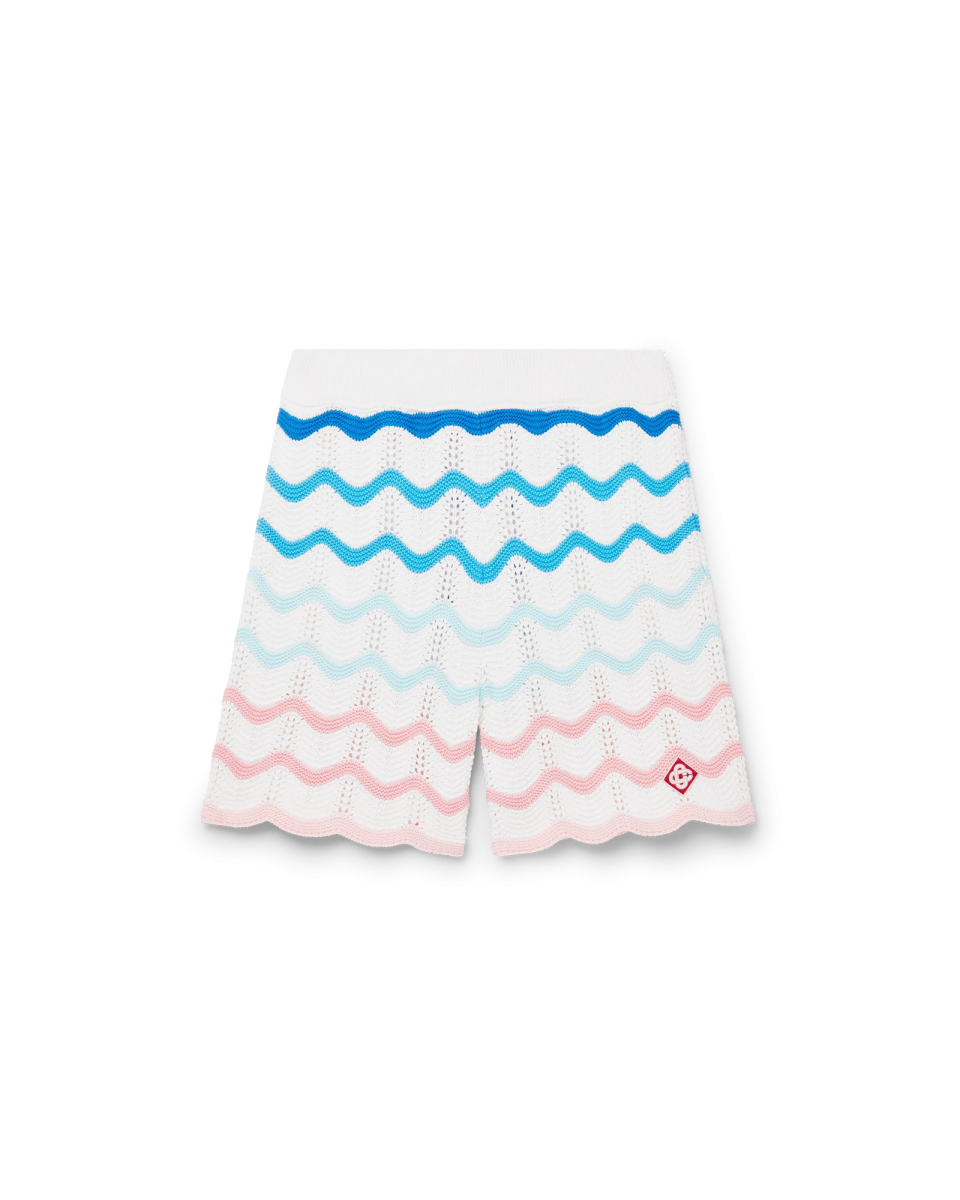 Gradient Wave Crochet Shorts
