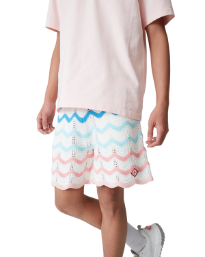 Gradient Wave Crochet Shorts