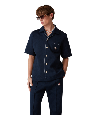 Jacquard Monogram Short Sleeve Shirt