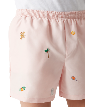 Embroidered Motif Swim Shorts