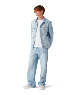 Embroidered Motif Jeans