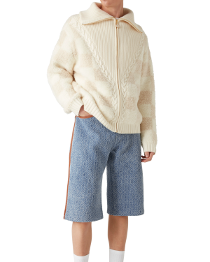 Monogram Jean Shorts