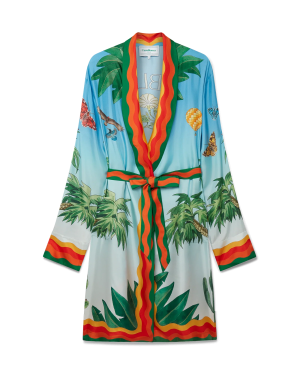 Palm Springs Tennis Club Prive Silk Robe
