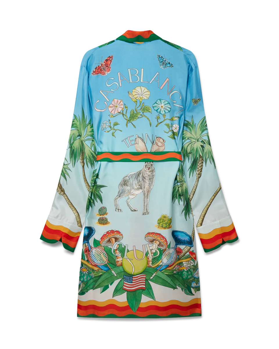 Palm Springs Tennis Club Prive Silk Robe
