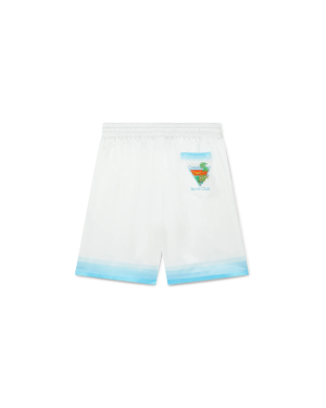 Palm Springs Icon Blue Silk Shorts