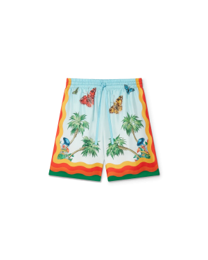 Palm Springs Tennis Club Silk Shorts