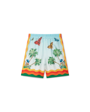 Palm Springs Tennis Club Silk Shorts