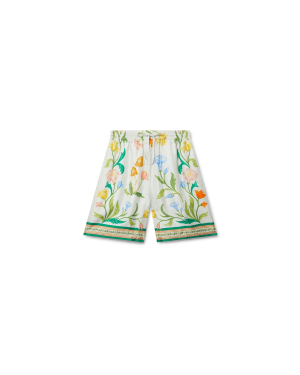 L’Arche Fleurie Silk Shorts