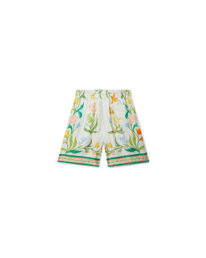 L’Arche Fleurie Silk Shorts