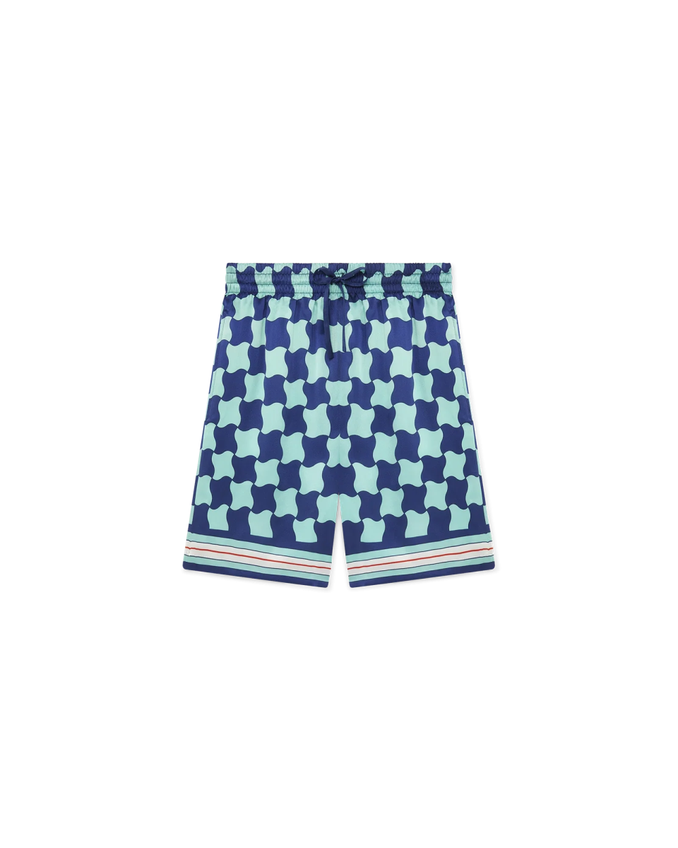 Pool Tile Silk Shorts
