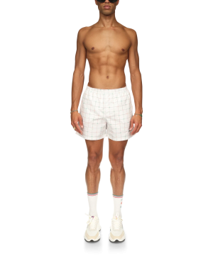 Tennis Check Swim Trunks