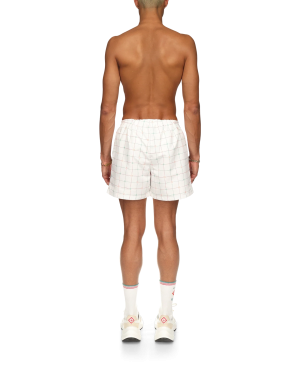 Tennis Check Swim Trunks