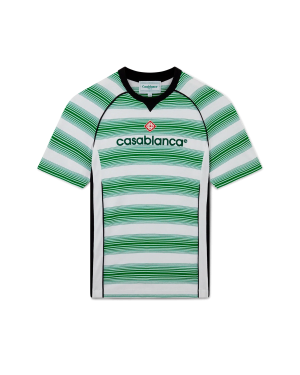 Gradient Stripe Panelled Short Sleeve T-Shirt