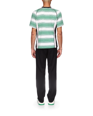 Gradient Stripe Panelled Short Sleeve T-Shirt