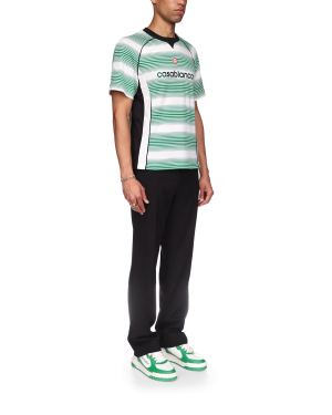 Gradient Stripe Panelled Short Sleeve T-Shirt