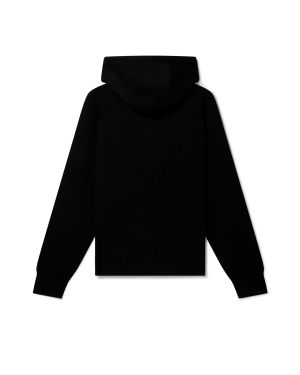 Rib Effect Hooded Sweatshirt