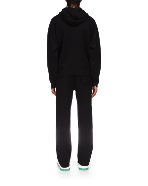 Rib Effect Hooded Sweatshirt