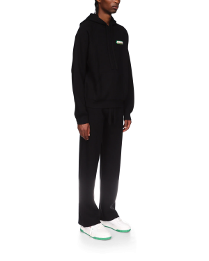 Rib Effect Hooded Sweatshirt