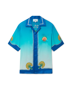 Coquillage Color?? Short Sleeve Silk Shirt