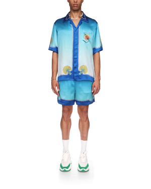 Coquillage Color?? Short Sleeve Silk Shirt