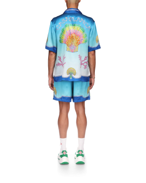 Coquillage Color?? Short Sleeve Silk Shirt