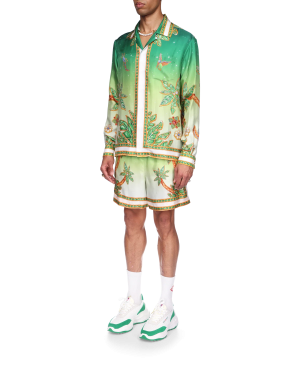 Joyaux D’Afrique Long Sleeve Silk Shirt