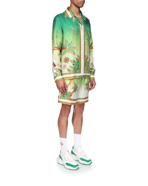 Joyaux D’Afrique Long Sleeve Silk Shirt