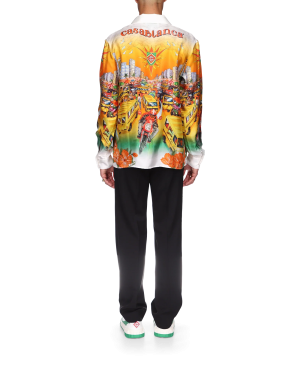 Traffic Long Sleeve Linen Shirt